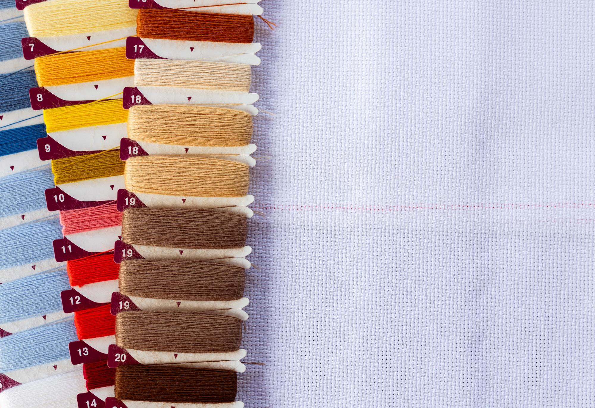 samples of embroidered swatches